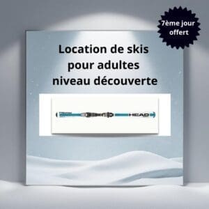 Ski Head Shape pour adultes niveau intermédiaire en location à Guillestre, idéal pour progresser en toute confiance sur les pistes.