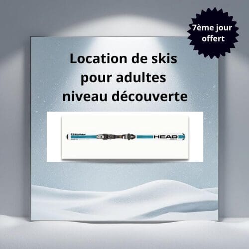 Ski Head Shape pour adultes niveau intermédiaire en location à Guillestre, idéal pour progresser en toute confiance sur les pistes.