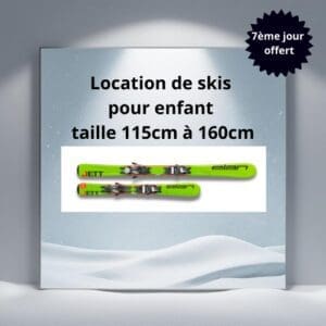 Skis Elan Jett Quick Shift pour enfants de mesurant entre 115cm et 160 cm en location à Guillestre, adaptés pour un apprentissage facile et sécurisé du ski